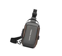 Chenxi Studio Borsa a tracolla ergonomica da uomo con cerniera invisibile, scomparti organizzativi, accessorio per stile di vita città, borsa a tracolla in tessuto Oxfords, Grigio oro., One Size