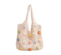 Chenxi Studio Borsa da donna in rete cava borsa ascella borsa a tracolla alla moda borsa a tracolla grande capacità ascellare spiaggia per viaggi borsa da donna a spalla lavorata a maglia grande