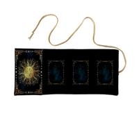 Chenxi Studio Borsa di carta dei tarocchi di lino di durevolezza con il peso leggero lavabile luminoso dell'opera d'arte per lo stoccaggio dello strumento di divinazione Borsa leggera del gioco dei