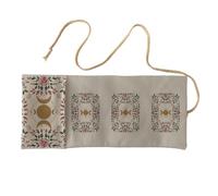 Chenxi Studio Borsa di carta dei tarocchi di lino di durevolezza con il peso leggero lavabile luminoso dell'opera d'arte per lo stoccaggio dello strumento di divinazione Borsa leggera del gioco dei