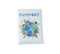 Chenxi Studio Custodia per passaporti Custodia in pelle PU Porta carte di credito Stampa a colori Copertine per passaporti globali Accessori da viaggio per donne e uomini Cover in pelle PU Custodia
