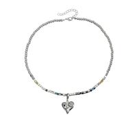 Chenxi Studio Edgy Sweet Girl - Collana con ciondolo a forma di cuore irregolare, in lega robusta, perfetta per regalare uno stile quotidiano per il suo compleanno o anniversario