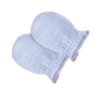 Chenxi Studio Guanti per neonati in cotone biologico traspirante protezioni per le mani neonati accessori adatti per bambini da 0 a 2 anni guanti da graffio biologici per neonati, Blu, Taglia unica