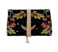 Chenxi Studio Sacchetti di stoccaggio della carta dei tarocchi della poli di tela di durevolezza con la stampa mistica di arte compatta pieghevole per gli accessori del lettore dei tarocchi dello