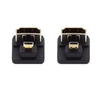 Chenyang 2 Pack Micro HDMI maschio a HDMI femmina 4K@60Hz 180 gradi adattatore convertitore con angolo