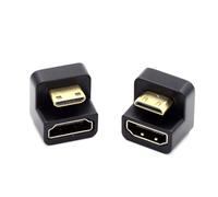 chenyang 2 Pack Mini HDMI maschio a HDMI femmina 4K@60Hz 180 gradi convertitore adattatore con angolo