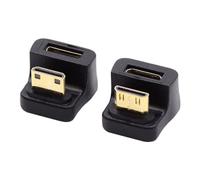 chenyang 2 Pack Mini HDMI maschio a Mini HDMI femmina 8K@60Hz 4K@120Hz Adattatore convertitore con angolo di 180 gradi