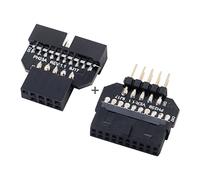 chenyang 2 PACK USB 2.0 Scheda Madre Header da 9/10Pin Maschio/Femmina a 19/20Pin Maschio/Femmina Adattatore per cambio di genere