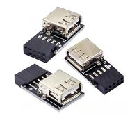 chenyang 3 Pack Scheda madre 9Pin/10Pin Pannello frontale Adattatore convertitore USB 2.0 Tipo A Femmina