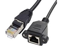 Chenyang 30 cm 8P8C FTP STP UTP Cat 5e maschio a femmina cavo di prolunga di rete LAN Ethernet con fori per montaggio a pannello