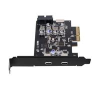 chenyang 4 Porte PCI-E 4X a 2 USB C/USB 3.0 20 pin/USB 3.1 pannello frontale presa USB 3.2 Gen2 PCI Express scheda di espansione adattatore con ASM3142 VL822 doppio chipset