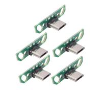 Chenyang 5 confezioni di connettori USB 2.0 fai-da-te, lungo connettore Micro USB a 2 pin per riparazione e adattatore di saldatura sostitutivo