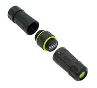 chenyang Accoppiatore impermeabile USB 3.0, IP68 USB 3.0 tipo A 5 Gbps femmina a femmina dati/alimentazione esterna cavo di estensione adattatore impermeabile