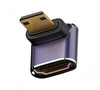 chenyang Adattatore Convertitore Mini HDMI 2.1, Mini HDMI Maschio a HDMI Femmina Angolato 90 Gradi UP Estensione Convertitore Adattatore UHD