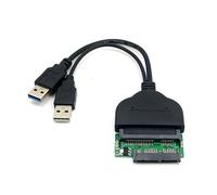 Chenyang Adattatore convertitore PCB da 1,8 pollici Micro SATA 16 pin a 2,5 pollici SATA 22 pin per SSD HDD Hard Disk Drive con cavo di alimentazione USB extra