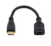 chenyang Adattatore da Micro e Mini HDMI maschio a HDMI 1.4 femmina, cavo di prolunga 4K a 60 Hz, 4K, angolo retto di 90 gradi (prolunga Mini-HDMI)