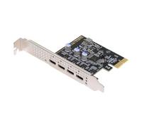 chenyang Adattatore da PCIE a 4 porte USB 3.2, PCIE X1 a 4 porte USB C, adattatore scheda di espansione supporto Win7/8/8.1/10/11/Linux/XP