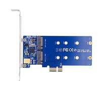 Chenyang, Adattatore da SSD SATA a PCI-E x1, Adattatore per scheda madre da SSD NGFF Dual SATA con chiave B+M a PCI-E x1 JMB582