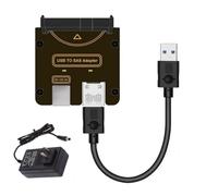 chenyang Adattatore da USB 3.0 a SAS per hard disk SAS da 2,5/3,5" SFF-8482 a USB adattatore convertitore con alimentatore (necessita di alimentazione per funzionare)