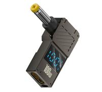 chenyang Adattatore da USB C a DC, presa USB C a connettore a spina cava DC 5,5 x 1,7 mm PD 100W adattatore di ricarica rapida per laptop con indicatore di watt