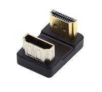 Chenyang, adattatore di prolunga HDMI 1.4, connettori da maschio a femmina, salvaporte a 360 gradi, angolato verso il basso, forma a U, posteriore