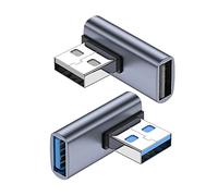 Chenyang - Adattatore di prolunga USB 3.0 da maschio a femmina, 10 Gbps, angolo di 90 gradi, basso profilo