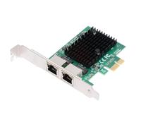 ChenYang Adattatore di rete a doppia porta PCIe X1 a RJ45, adattatore per scheda di rete Gigabit Ethernet PCl Express da 2,5 G per PC/desktop/server/NAS/AI con staffa slot da 8 cm/12 cm