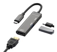 chenyang Adattatore di ricarica 3 in 1 da USB C a HDMI 4K a 120 Hz/USB 3.0 10 Gbit/s/USB C PD 100 W con più porte
