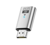 chenyang Adattatore HDMI per display virtuale HDMI 1.4 Monitor Spina fittizia Headless Ghost Display Emulatore Supporto EDID 3840x2160 4K@60hz con indicatore luminoso Argento