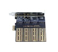 chenyang Adattatore M.2 SSD a PCI-E X1 4 SATA SSD a PCIe 3.0/4.0 Adattatore scheda di espansione ASM1064 Chipset con staffa PCI-E da 12 cm