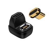 ChenYang Adattatore magnetico CY USB C, USB 4 tipo C maschio a femmina contro forma U, angolato, 100 W, dati di potenza, adattatore video 8 K
