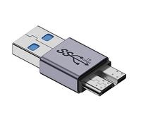 chenyang Adattatore Micro B a USB, Micro B maschio a USB, 10 Gbps, trasmissione dati, 5 V, 1,5 A, adattatore di ricarica rapida in lega di alluminio per disco rigido/telefono