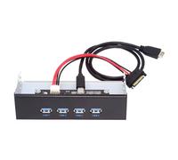ChenYang Adattatore moltiplicatore con 4 porte USB 3.1 tipo E per pannello frontale a 4 porte USB 3.0 Hub con cavo di alimentazione SATA per pannello ottico drive da 5,25 pollici