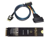 chenyang Adattatore PCIe 4.0 M.2 NGFF a Slimline SAS SFF-8654 2280MM con cavo SFF-8654 a SFF-8639 per SSD U.2 SFF-8639 NVME PCIe