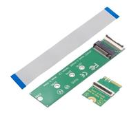 ChenYang Adattatore per scheda di espansione M.2 E) da 2230 mm a NVME M-Key per scheda madre NVME SSD 2230/2242/2260/2280 mm, prolunga porta disco rigido con cavo piatto da 6"