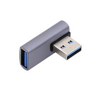 chenyang Adattatore USB 3.0 tipo A maschio a femmina di estensione dati video basso profilo ad angolo sinistro 10 Gbps dati 5 V alimentazione