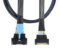 Chenyang Câble d'extension PCI-E 5.0 Mini Cool Edge IO MCIO STR PCI-E Slimline SAS 8i 74 broches mâle vers MCIO 74 broches mâle 50cm cavo RAID per server da, SFF-8484 SAS, da 32 pin