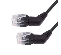 chenyang CAT6 RJ45 Cavo di Rete Ethernet Prolunga Doppia Angolo a 90 Gradi con Rotazione a 360 Gradi 0.5M