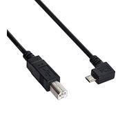 ChenYang Cavo con jack angolare a 90° con micro USB OTG e jack standard tipo B, per stampante, scanner, disco fisso, 30 cm