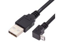 chenyang Cavo da USB a micro USB, da USB 2.0 maschio a micro USB 5 pin maschio, cavo di prolunga ad angolo di 90 gradi verso il basso, 1,5 m