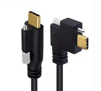 chenyang Cavo da USB C a C, da 90 m, cavo di prolunga USB C ad angolo retto a 90 gradi, supporta la trasmissione dati 4K a 60 Hz 10 Gbps e la ricarica rapida PD65W con distanza tra le viti di 6,8/7,5