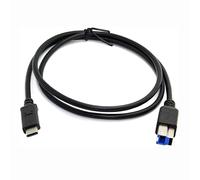 chenyang Cavo dati da 100 cm USB-C USB 3.1 tipo C maschio a USB standard B maschio, cavo dati per Mac e laptop, nero