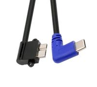 chenyang Cavo dati da host USB C a micro USB 3.0 90 gradi ad angolo retto 0,3 m