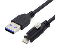 chenyang Cavo dati USB 3.0 a USB C con connettore di bloccaggio con vite di montaggio a pannello per fotocamera industriale 2.0M