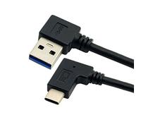 chenyang Cavo dati USB 3.1 USB-C reversibile angolato a 90 gradi verso sinistra A maschio per tablet e telefono cellulare