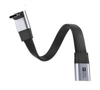 chenyang Cavo di prolunga corto piatto USB C da 7,87 pollici supporta PD 240W/80Gbit/s/8K@60Hz video/OTG compatibile con Thunderbolt 3/4 90 gradi ad angolo superiore