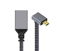 chenyang Cavo di prolunga da micro HDMI a HDMI, da micro HDMI 1.4 maschio a HDMI femmina, 4K, angolato a 90 gradi verso il basso