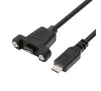 chenyang Cavo di prolunga da USB C a micro USB 2.0 a 5 pin con fori per montaggio a pannello, 50 cm