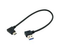 chenyang Cavo di prolunga dati da USB 3.0 a USB C ad angolo sinistro di 90 gradi per tablet, telefoni cellulari, hard disk
