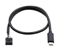 ChenYang Cavo di prolunga dati USB 2.0 da header frontale 9/10 poli a connettore USB C per scheda madre, 0,5M